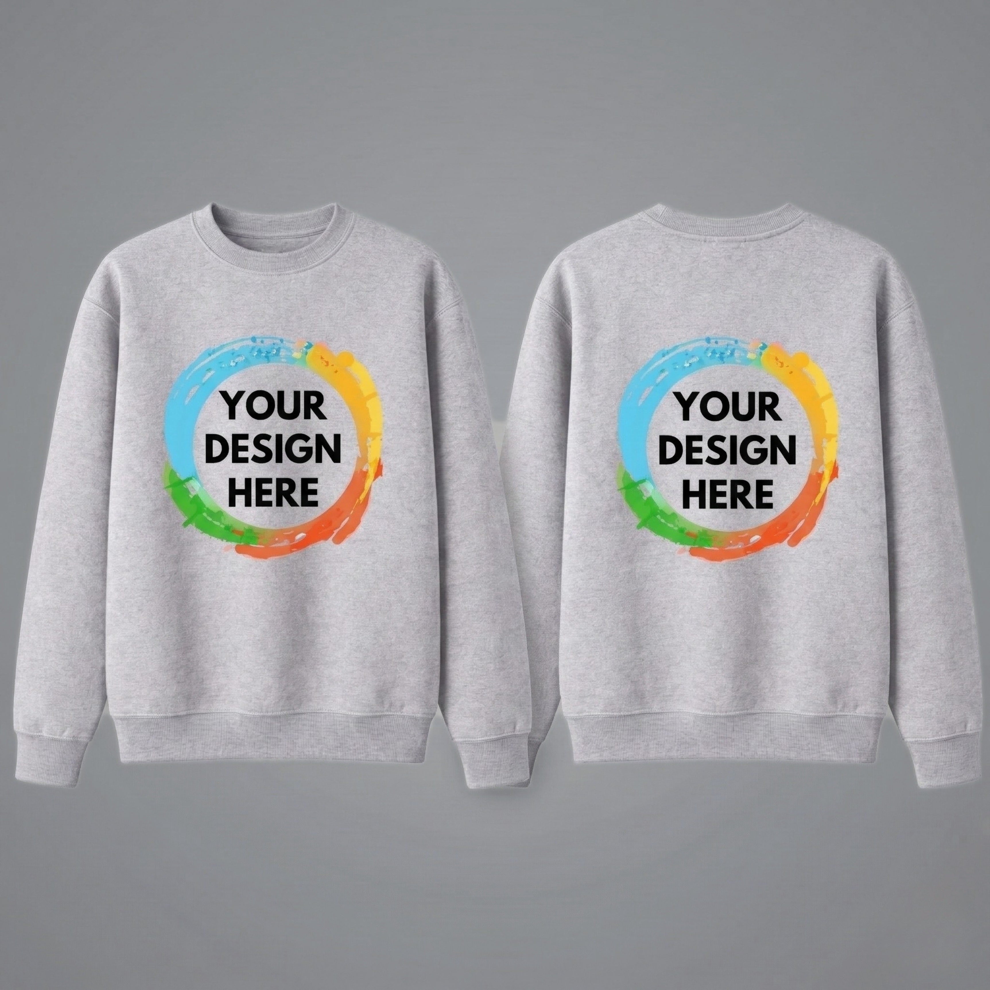 Custom Sweatshirt Only For One Sweatshirt Front and Back Design Same Day Printing and Shipping