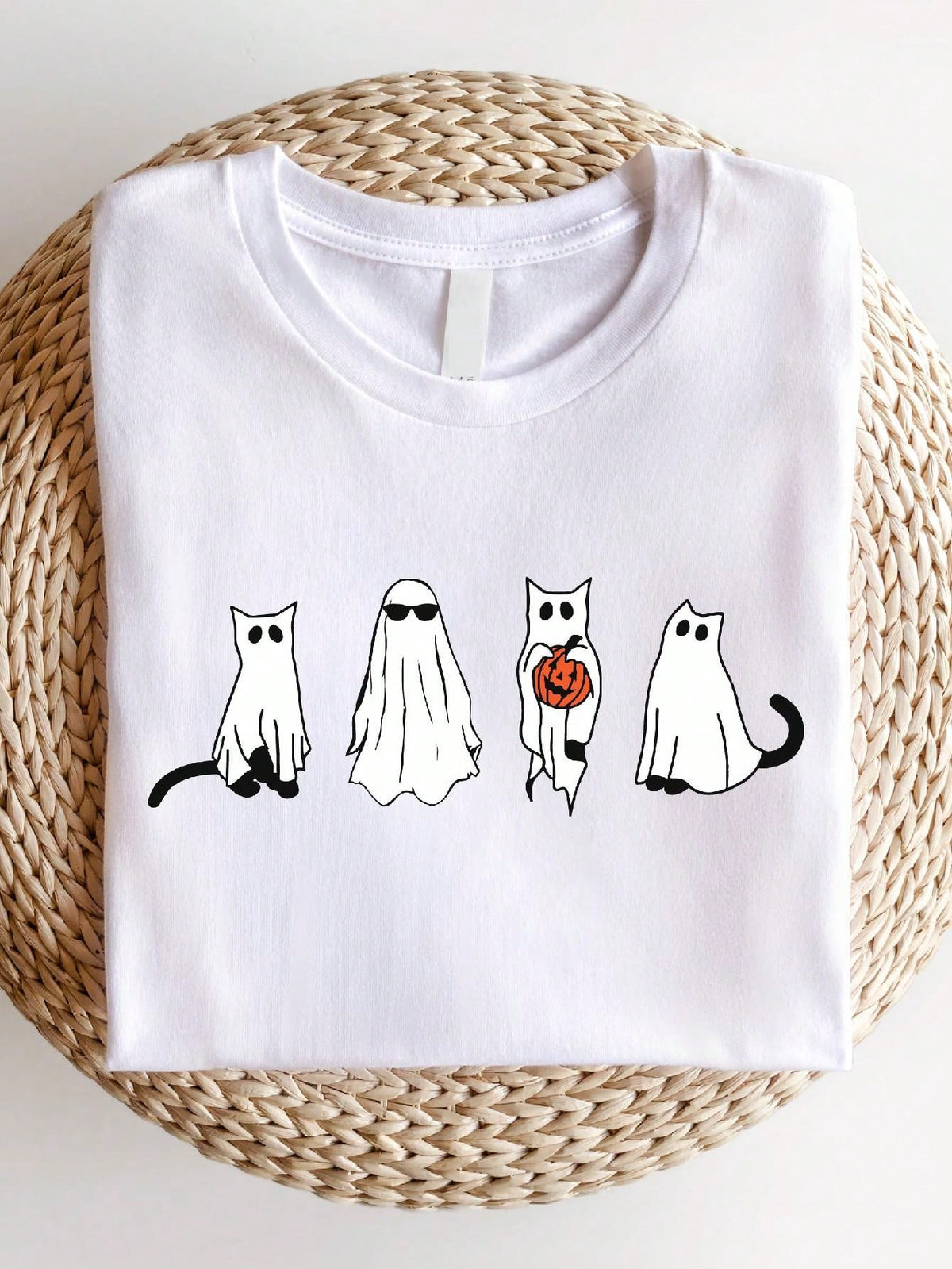 Halloween Ghost Cats T-Shirt