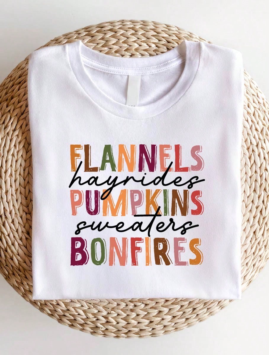 Flannels Pumpkin Bonfires T-Shirt