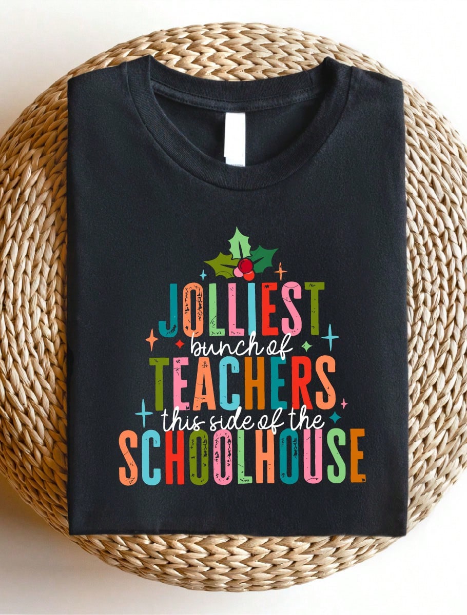 Jolliest Teachers Schoolhouse T-Shirt