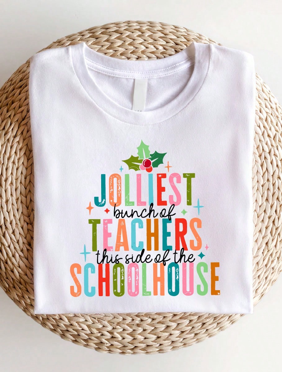 Jolliest Teachers Schoolhouse T-Shirt