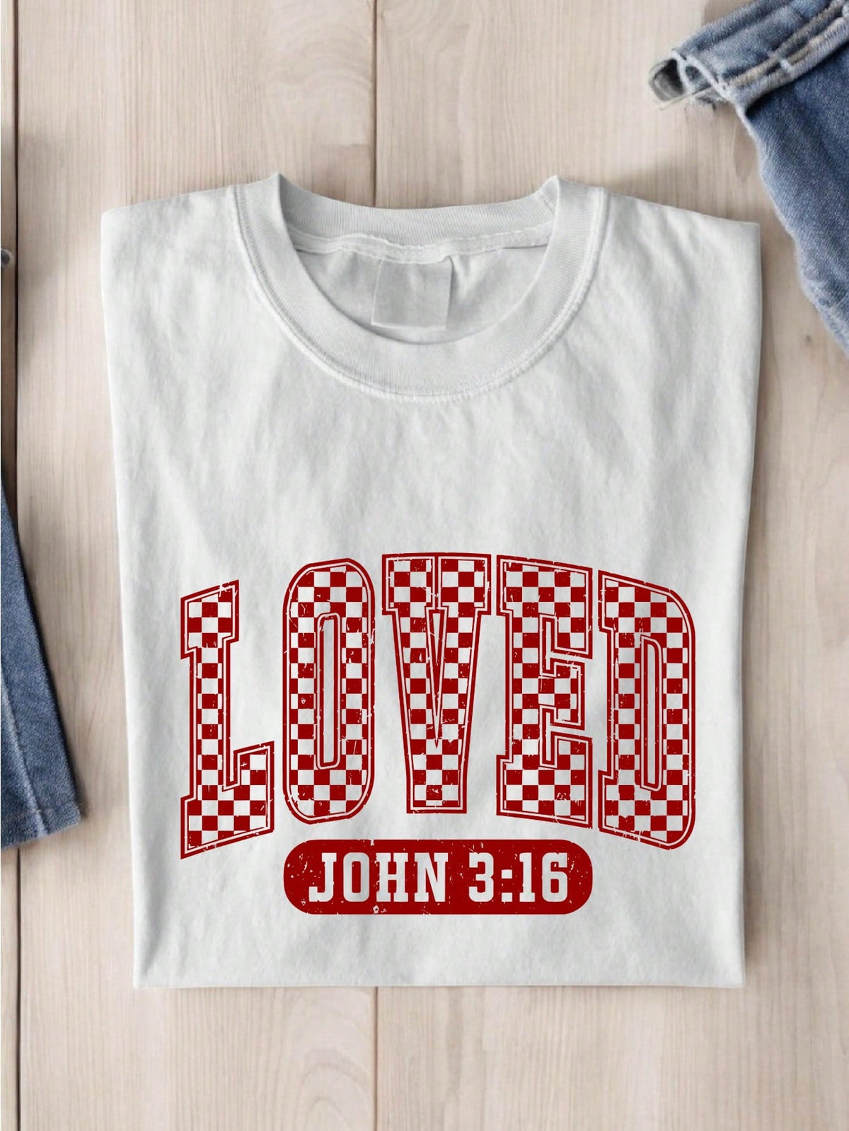 Love Checkered T-Shirt