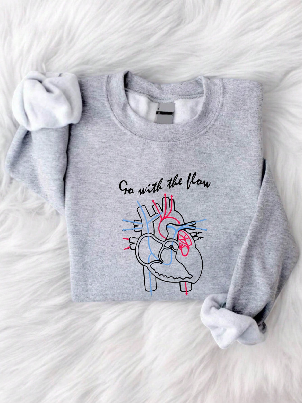 Go With The Flow Heart Anatomy Sweatshirt