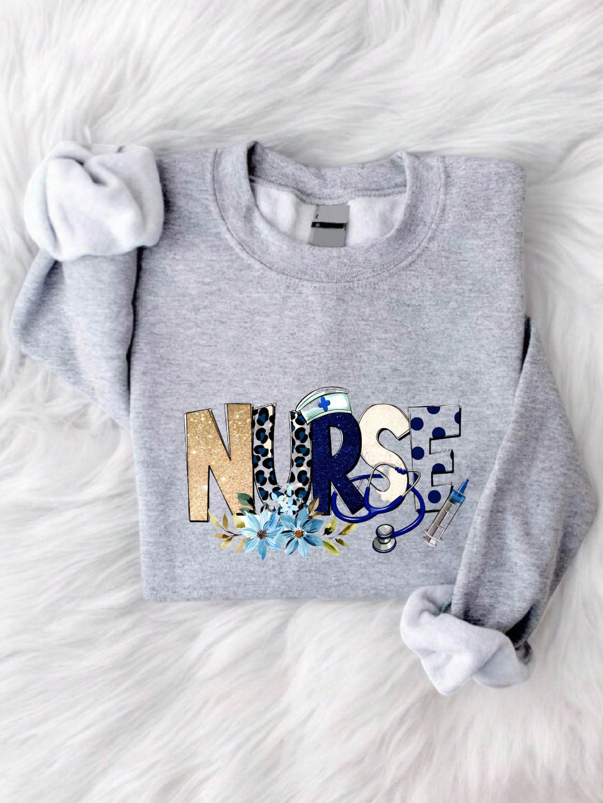 Nurse Floral Sweatshirt