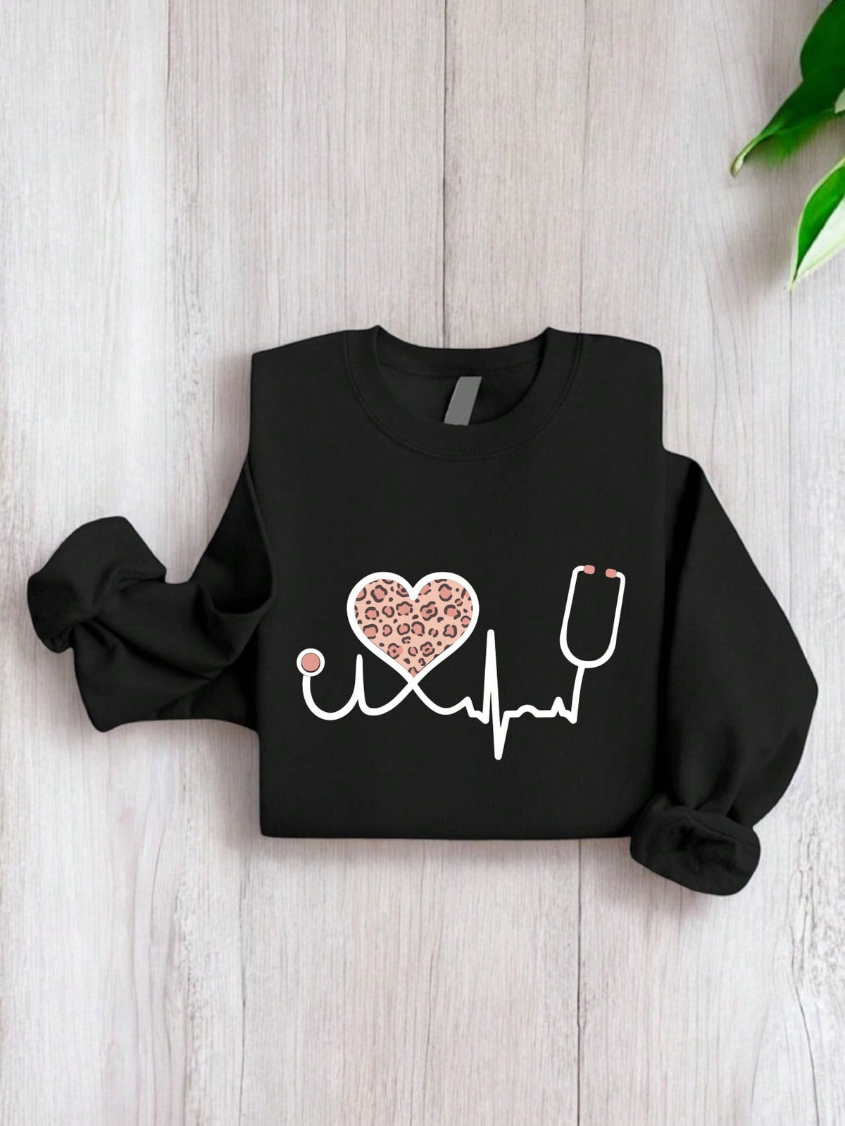 Leopard Heartbeat Sweatshirt