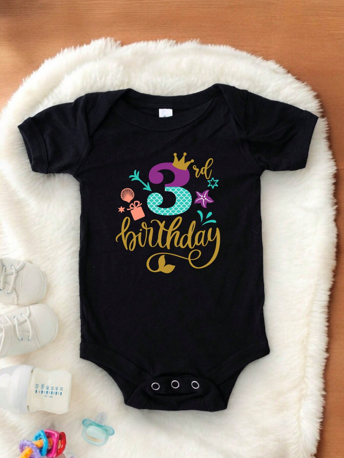My Third Birthday Mermaid Kids Bodysuit