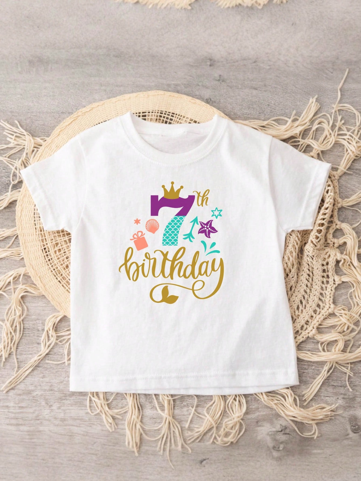 My Seventh Birthday Mermaid Kids T-Shirt