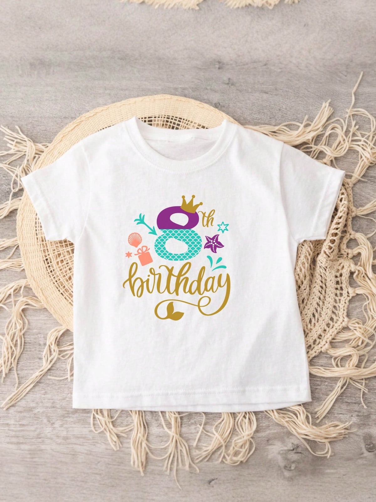 My Eighth Birthday Mermaid Kids T-Shirt