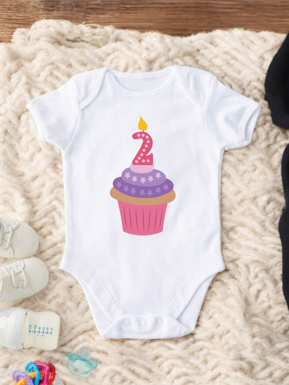 Second Birthday Cupcake Bodysuit