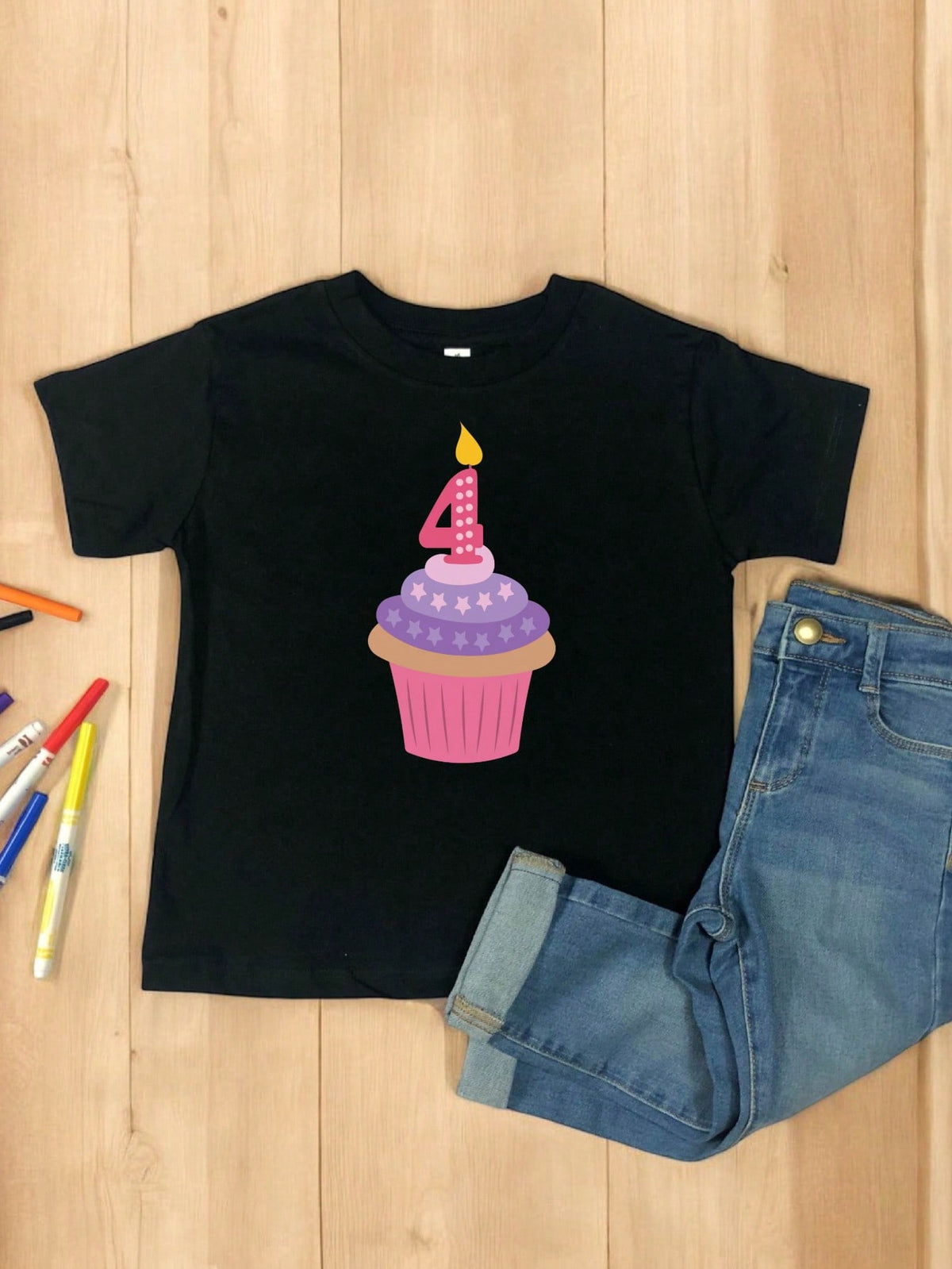 It's My Fourth Birthday Cupcake Kids T-Shirt