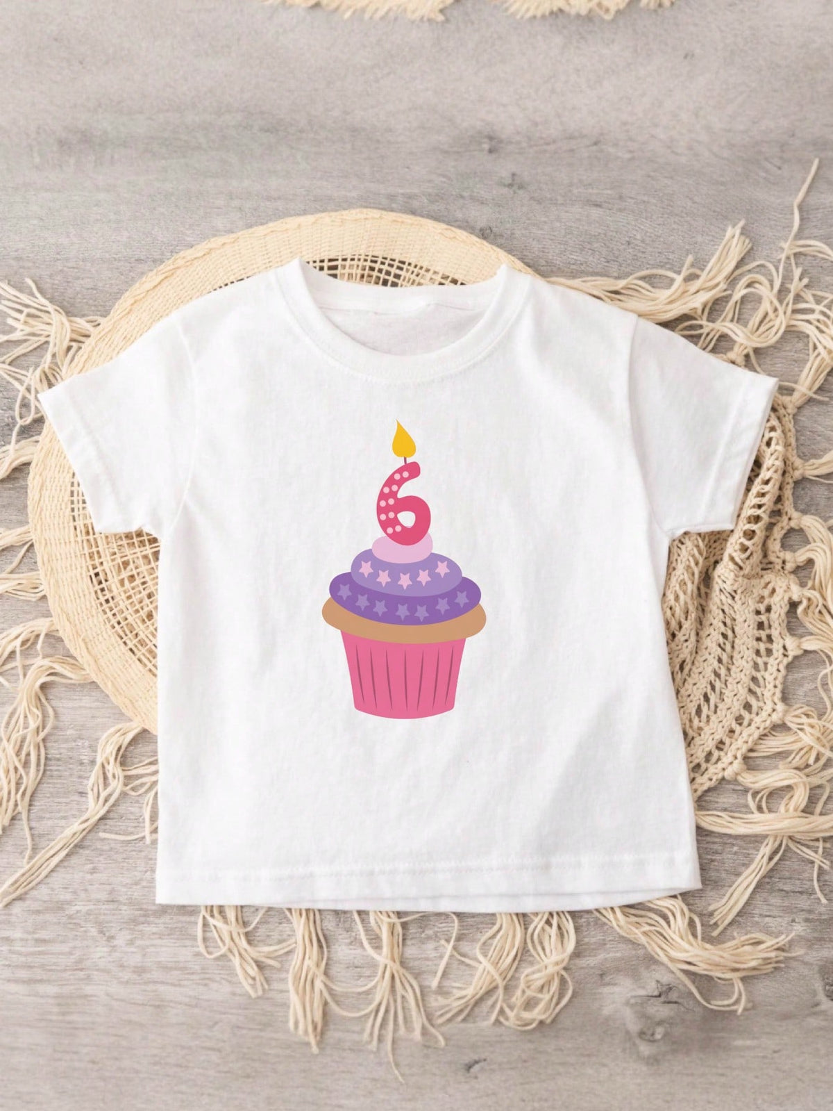 Sixth Birthday Cupcake Kids T-Shirt