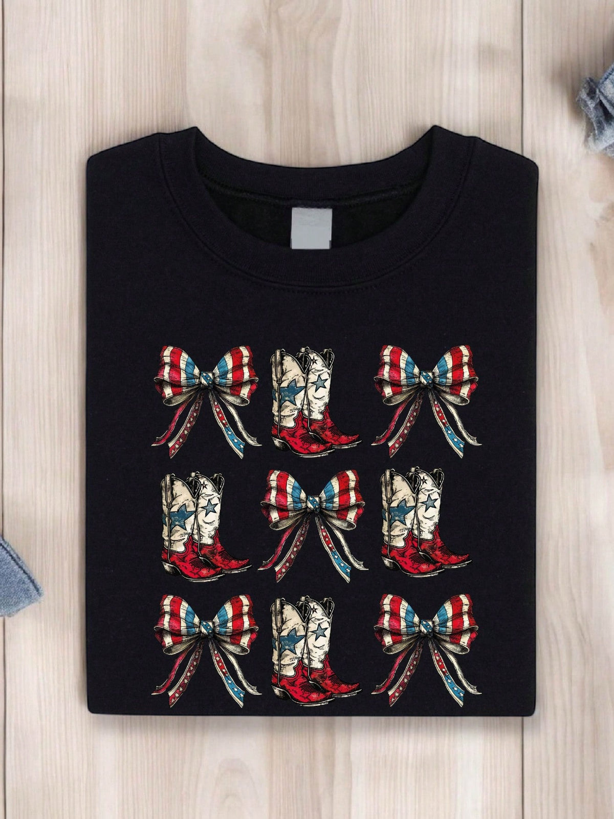 Coquette Bows And Boots 4th Of July T-Shirt