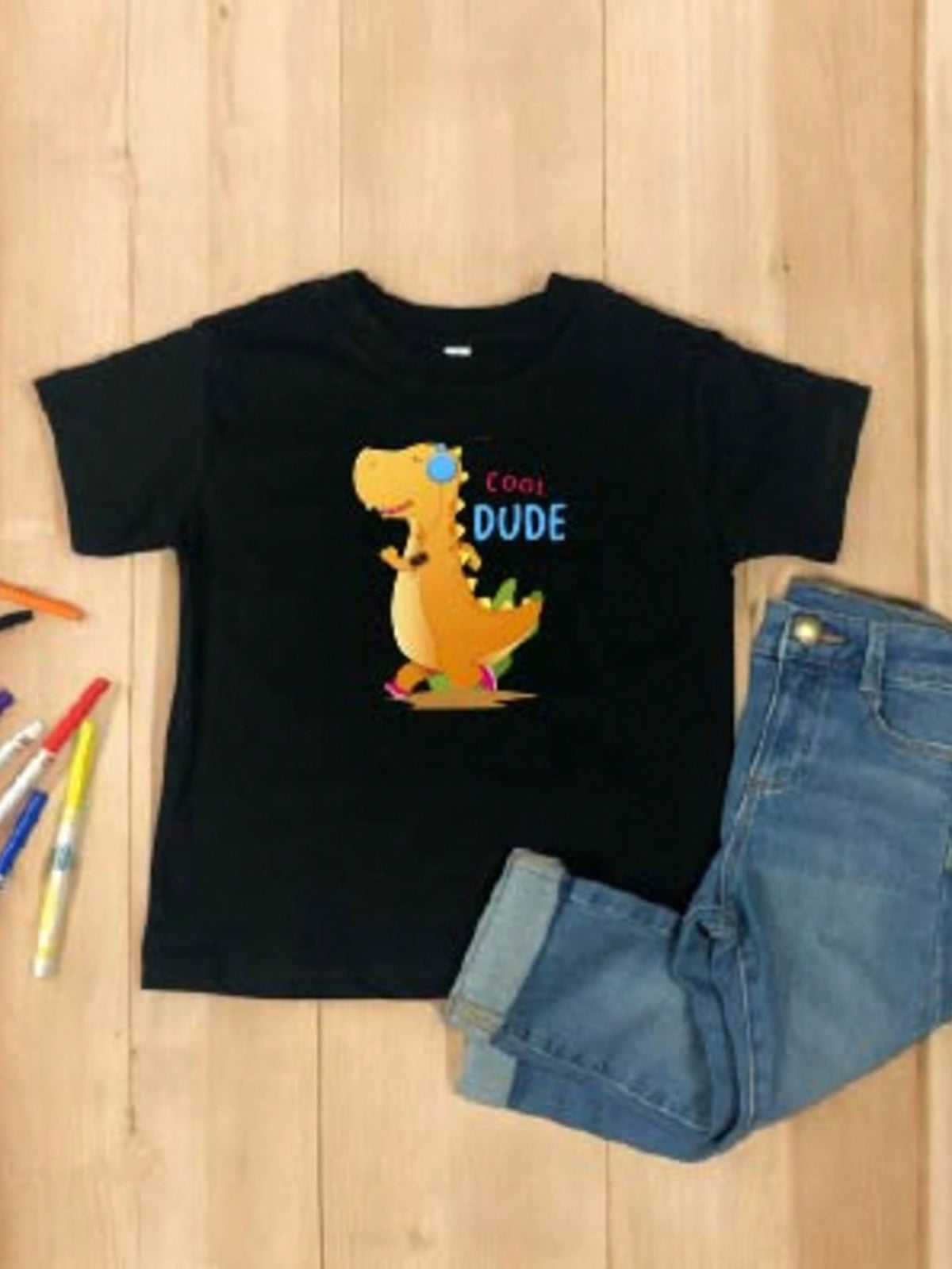 Cool Dude Dinosaur Kids T-Shirt