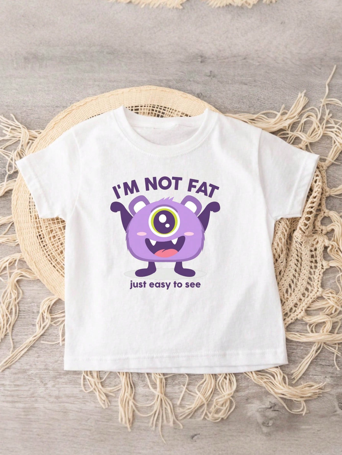 I'm Not Fat I'm Easy To See Monster Kids T-Shirt