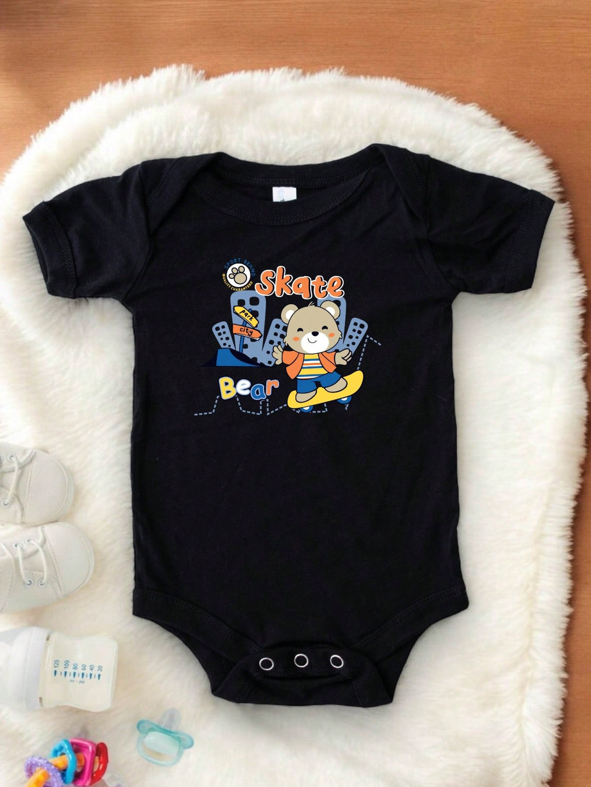 Skate Bear Kids Bodysuit