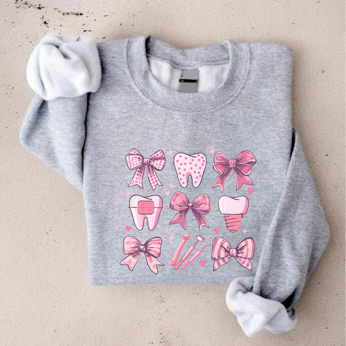 Cute Dentist Pink Bow Sweatshirt