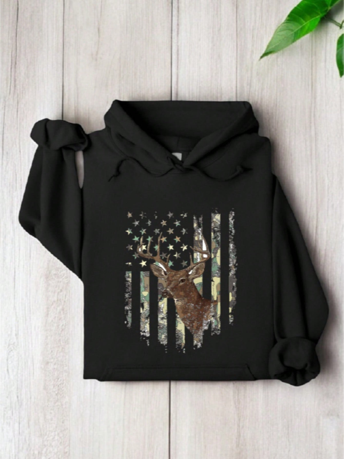 Deer American Flag Hoodie