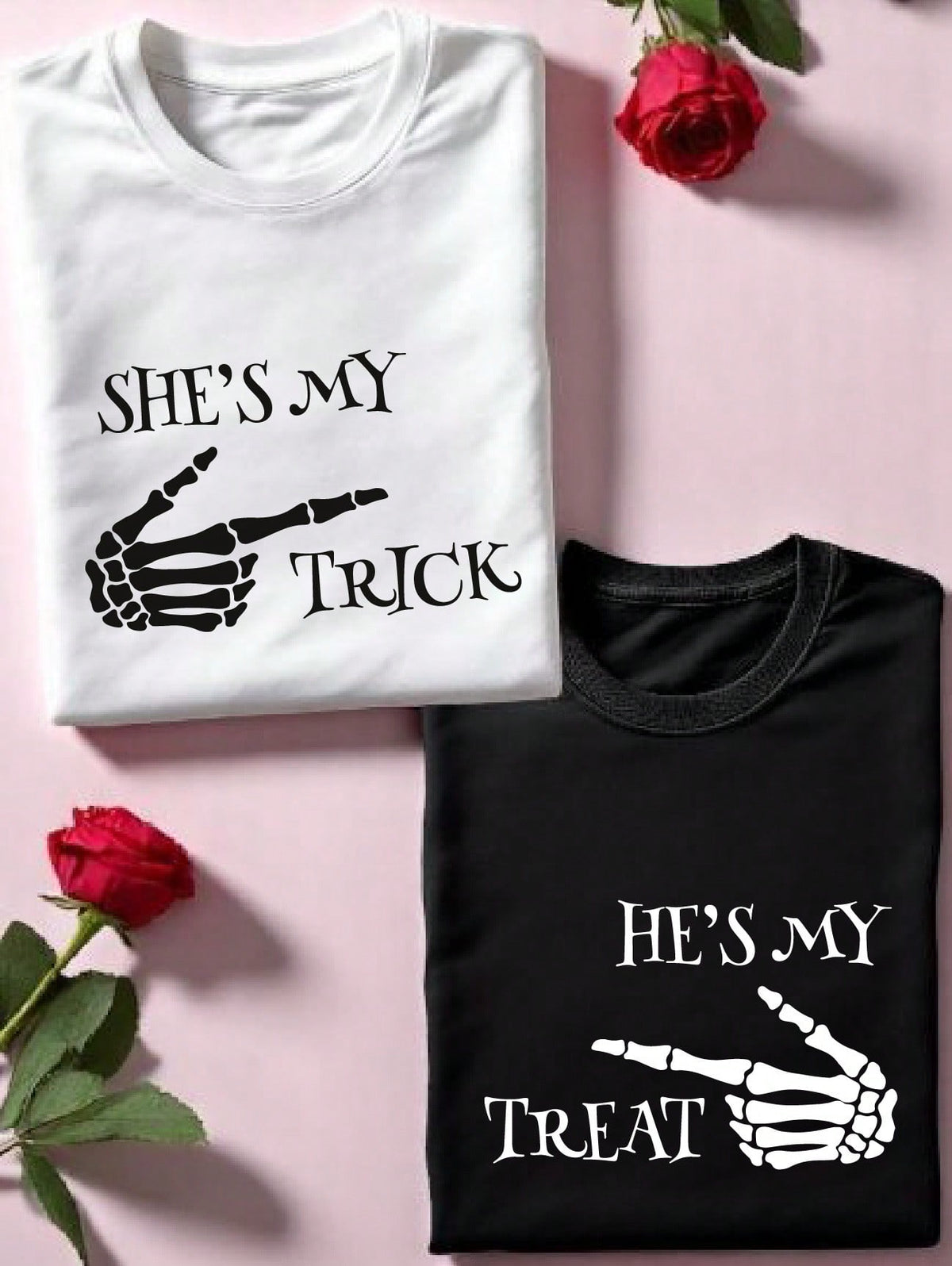 1pc She Is My Trick He Is My Treat T-Shirt