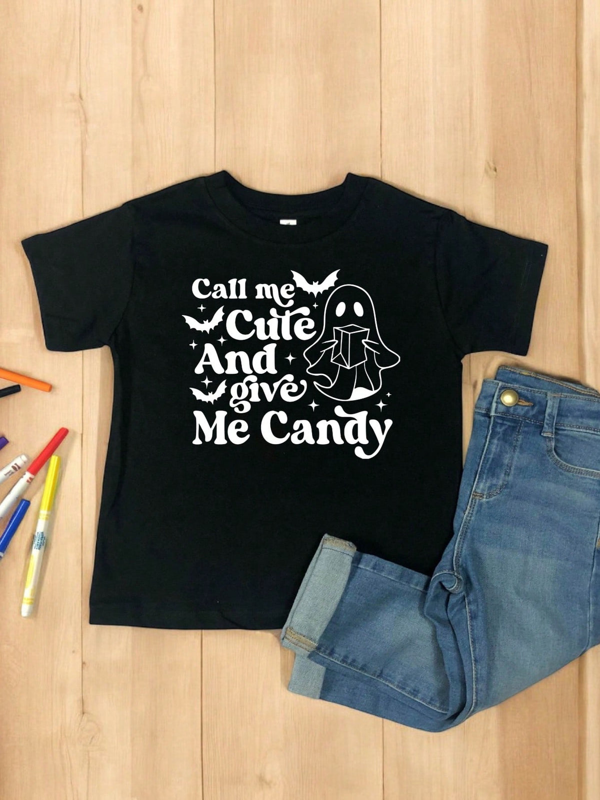 Call Me Cute And Give Me Candy Kids T-Shirt
