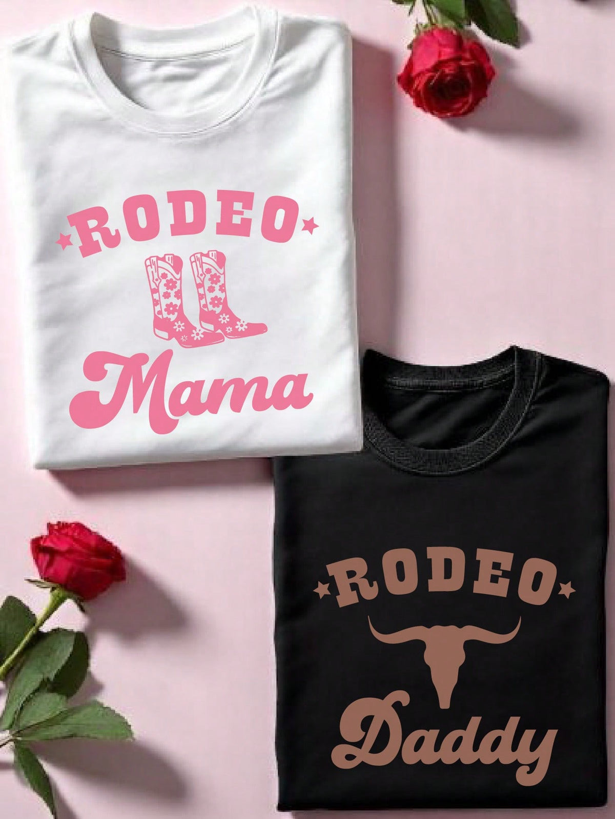 1pc Rodeo Mama Daddy T-Shirt