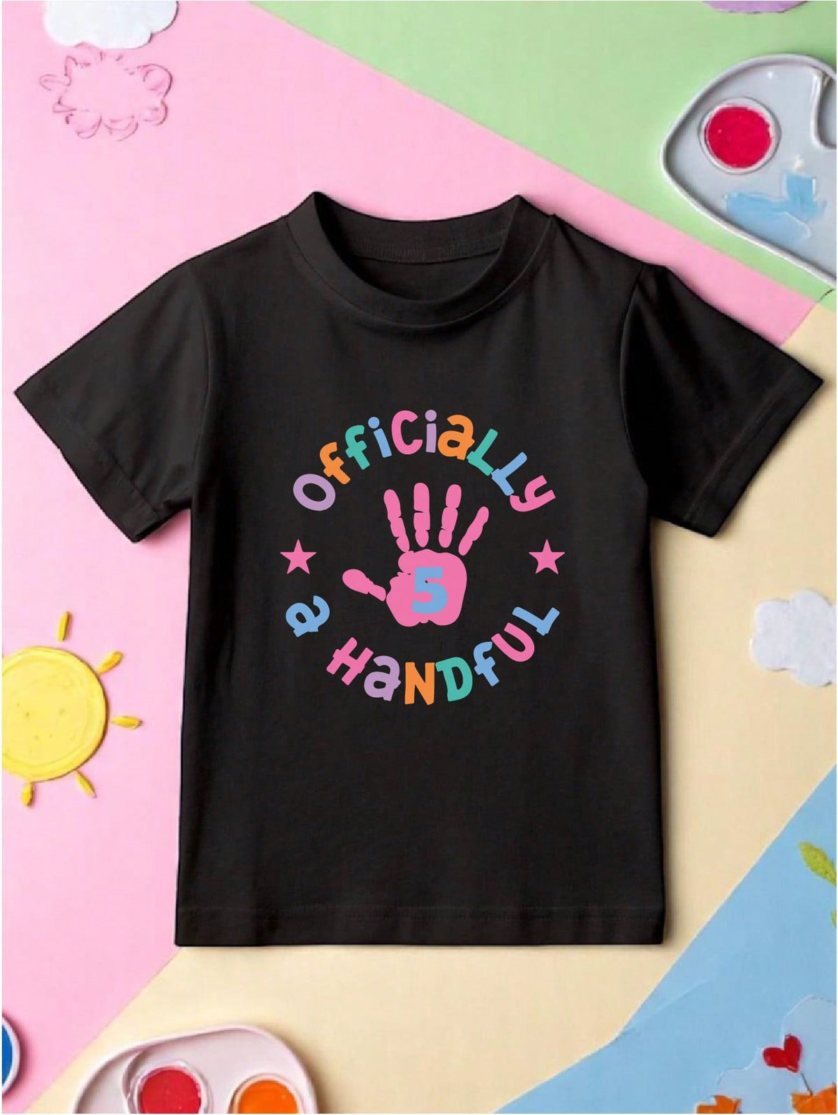 5th Birthday Officially A Handful T-Shirt
