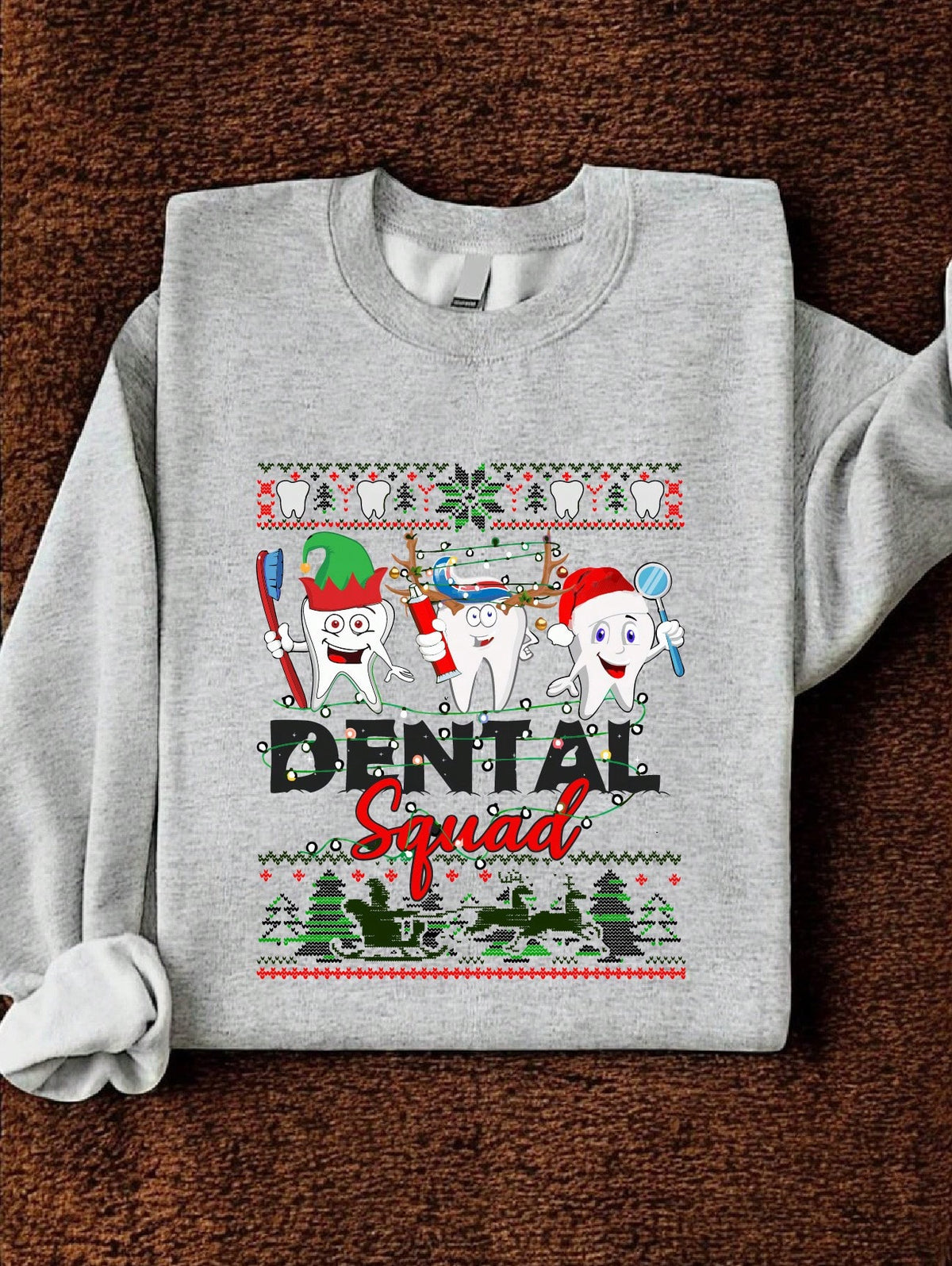 Christmas Dental Crew Sweatshirt