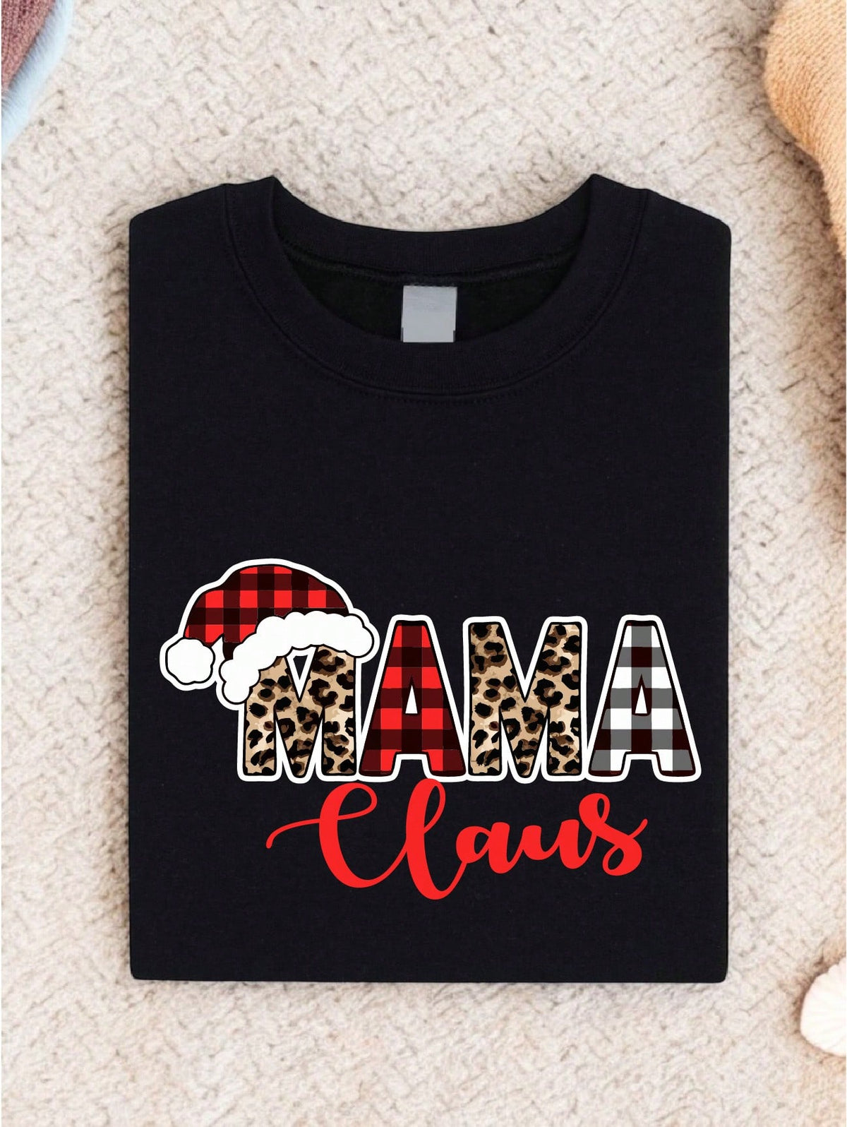 1pc Christmas Daddy And Mama T-Shirt