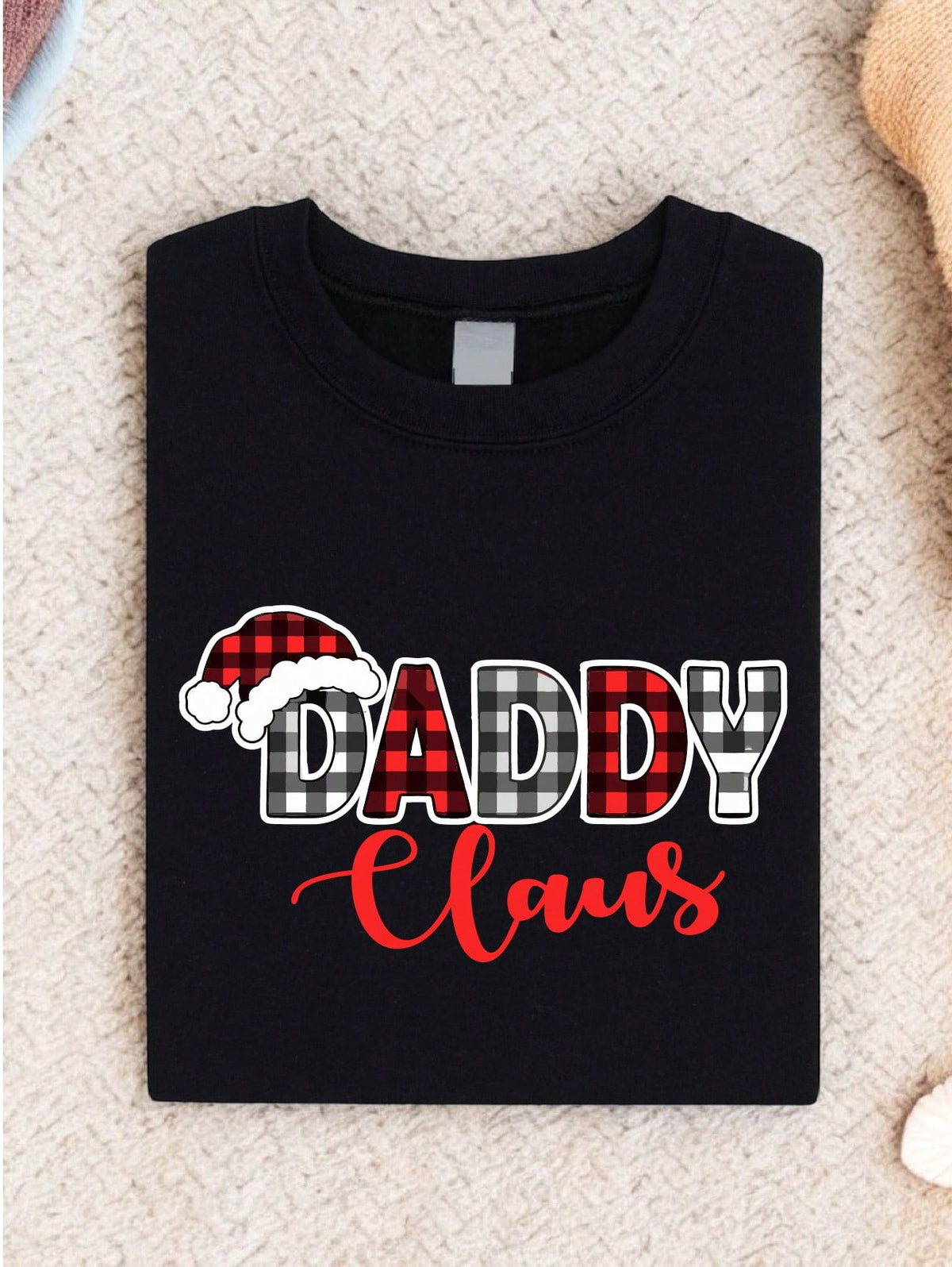 1pc Christmas Daddy And Mama T-Shirt