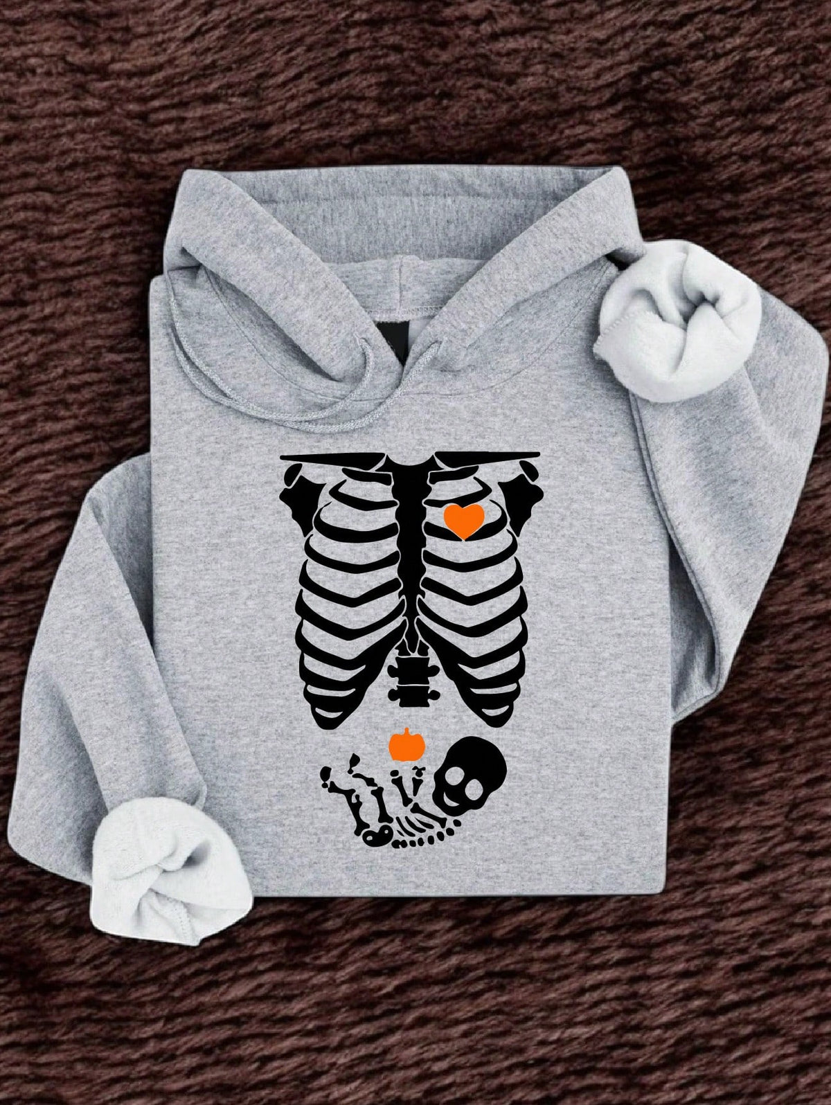 Halloween Skeleton Pregnancy Hoodie