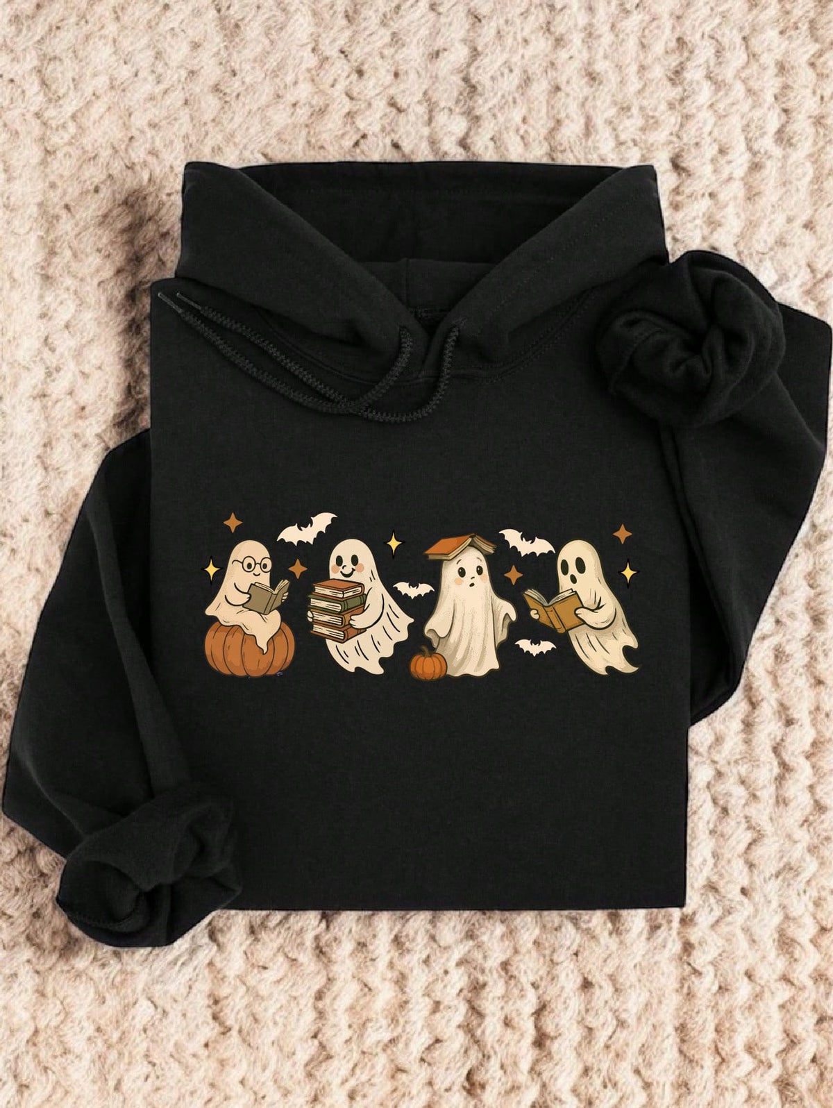 Ghost And Books Hoodie