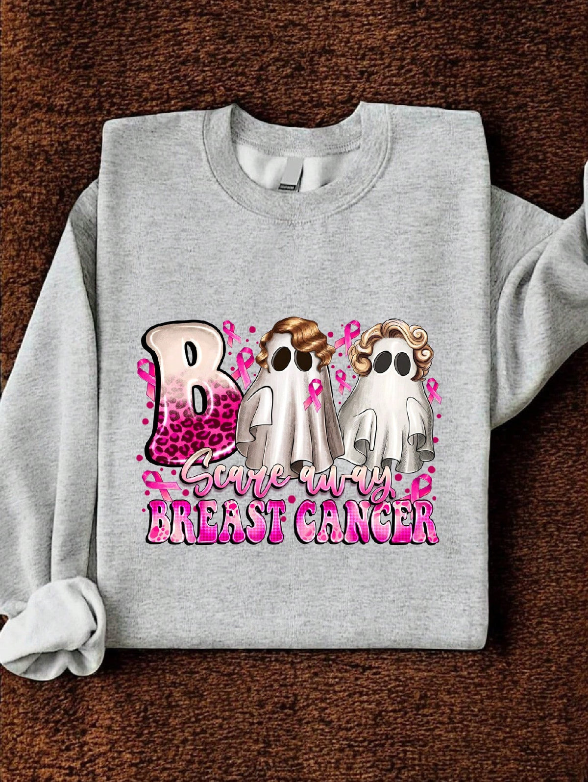 Boo Scare Away Breast Cancer Sweatshirt