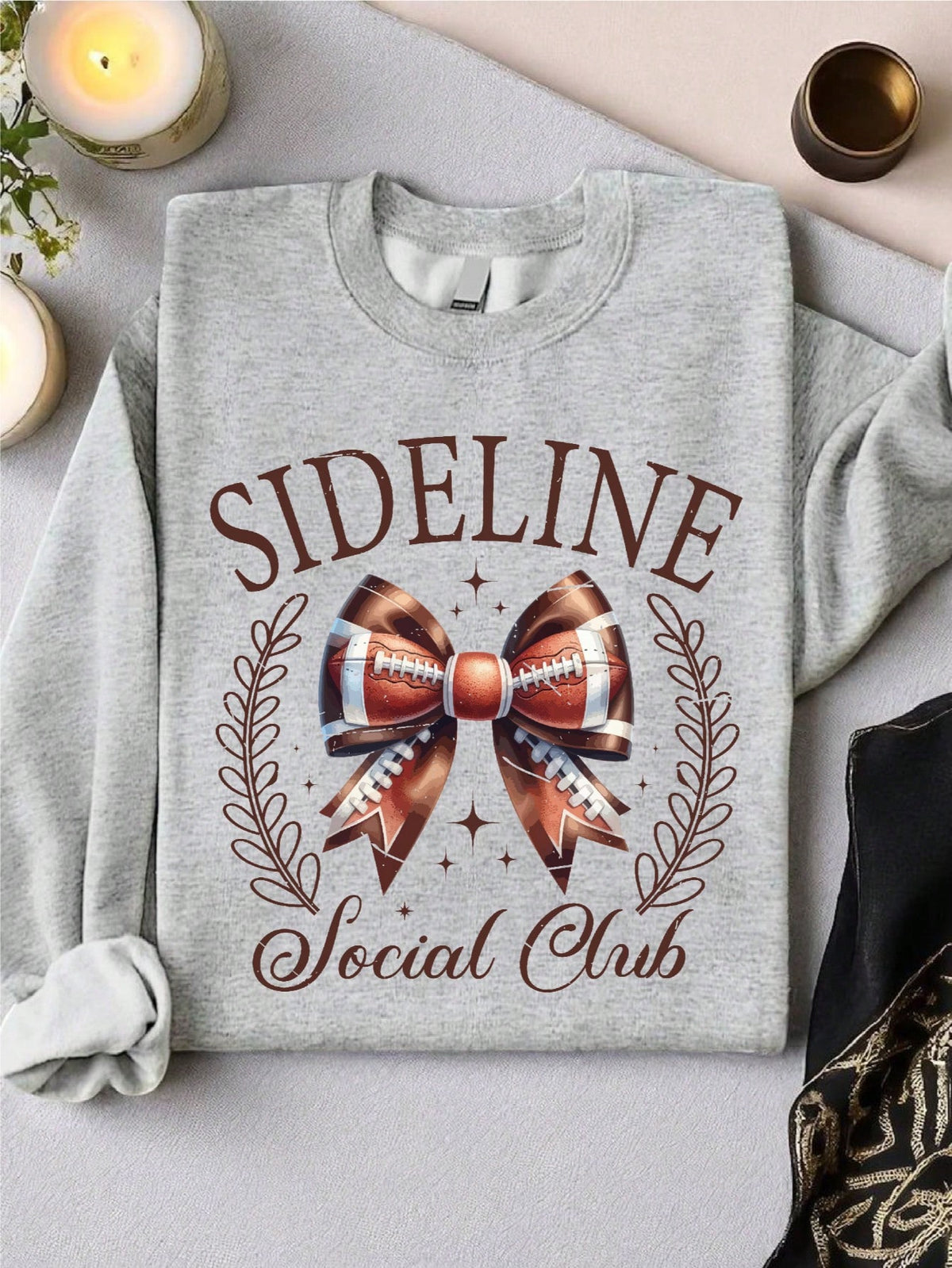 Football Coquette Bow Sweatshirt
