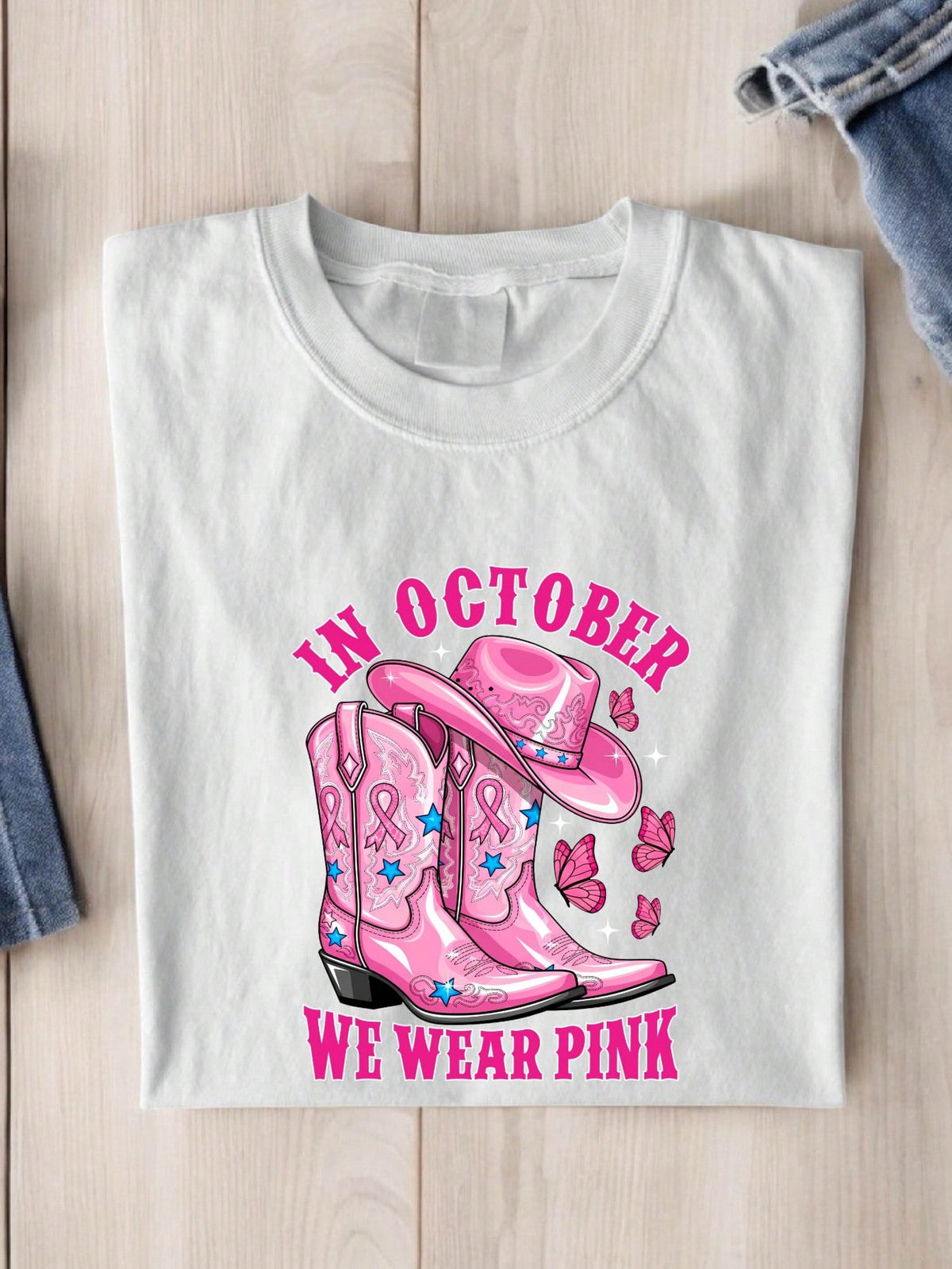 In October We Wear Pink Unisex T-Shirt