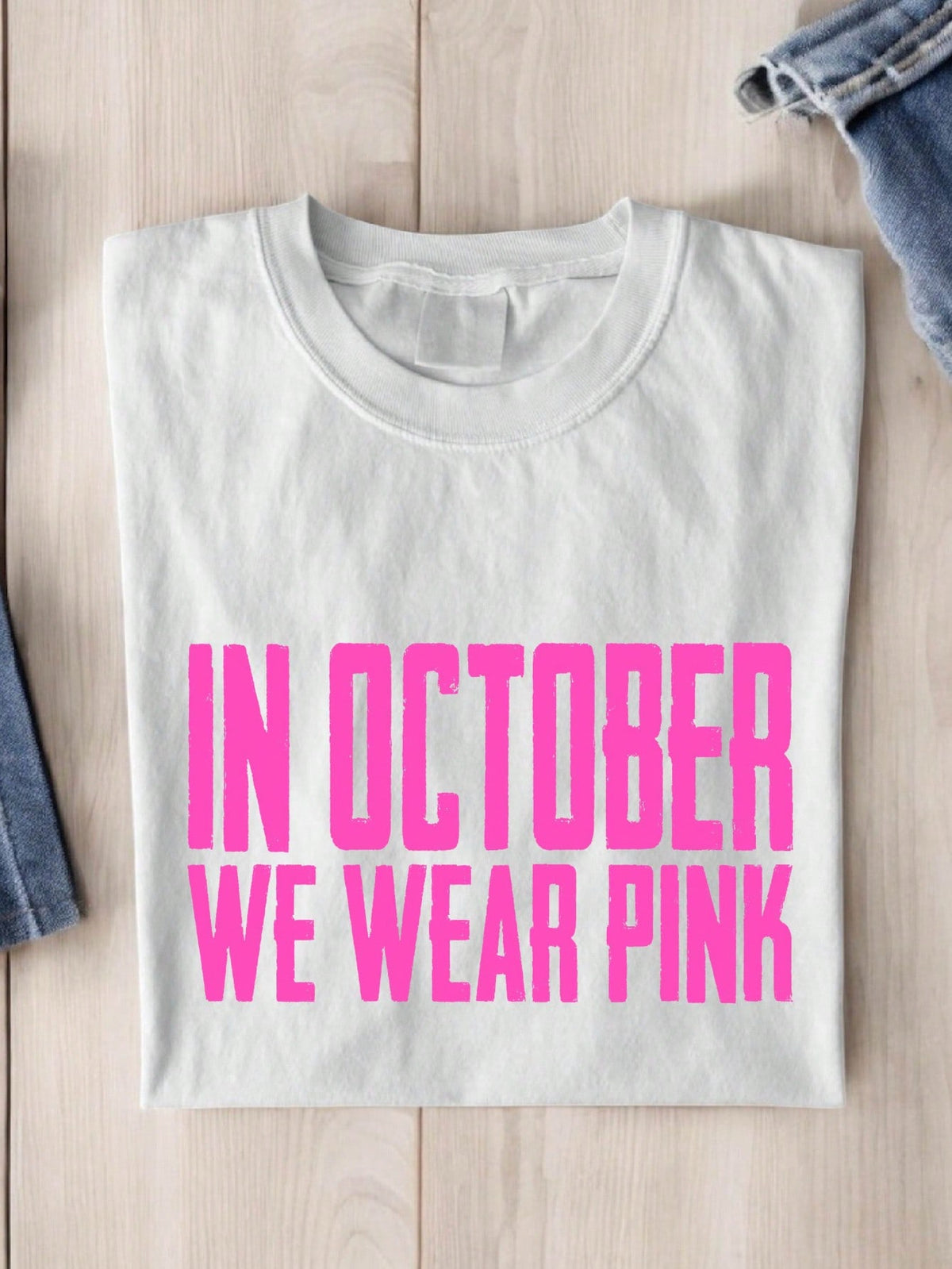 In October We Wear Pink Unisex T-Shirt