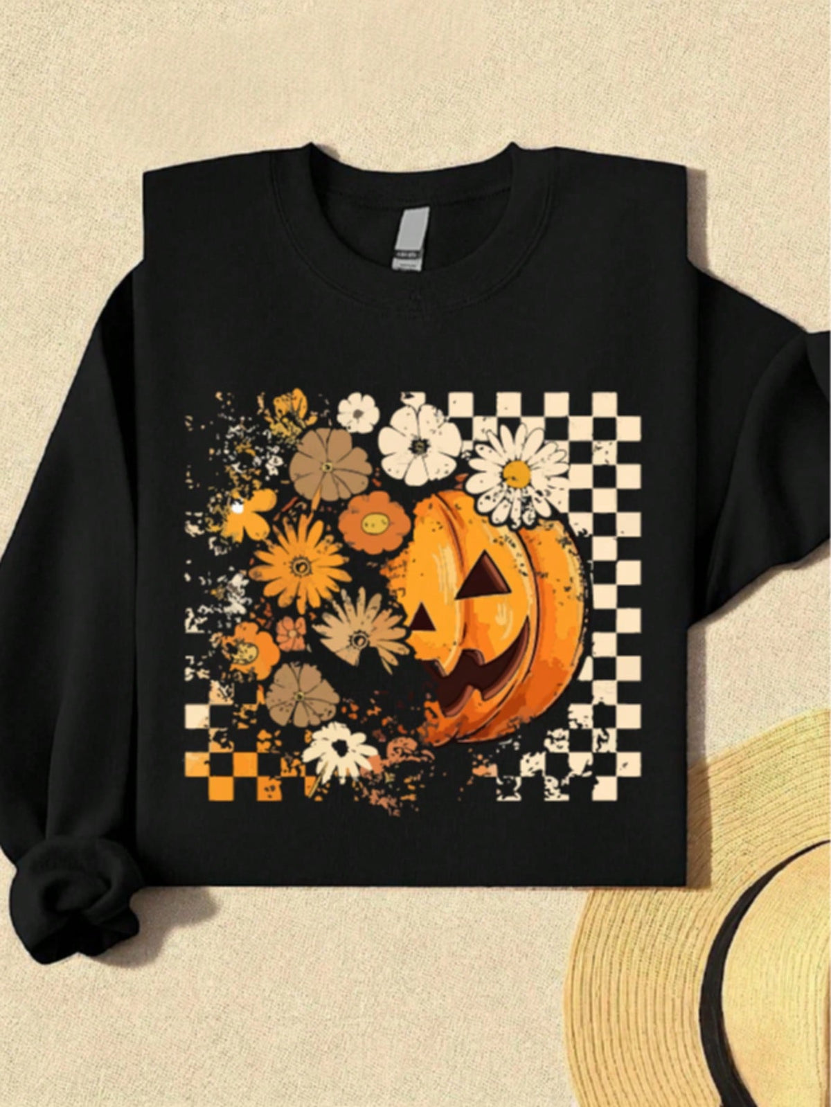 Floral Fall Pumpkin Sweatshirt