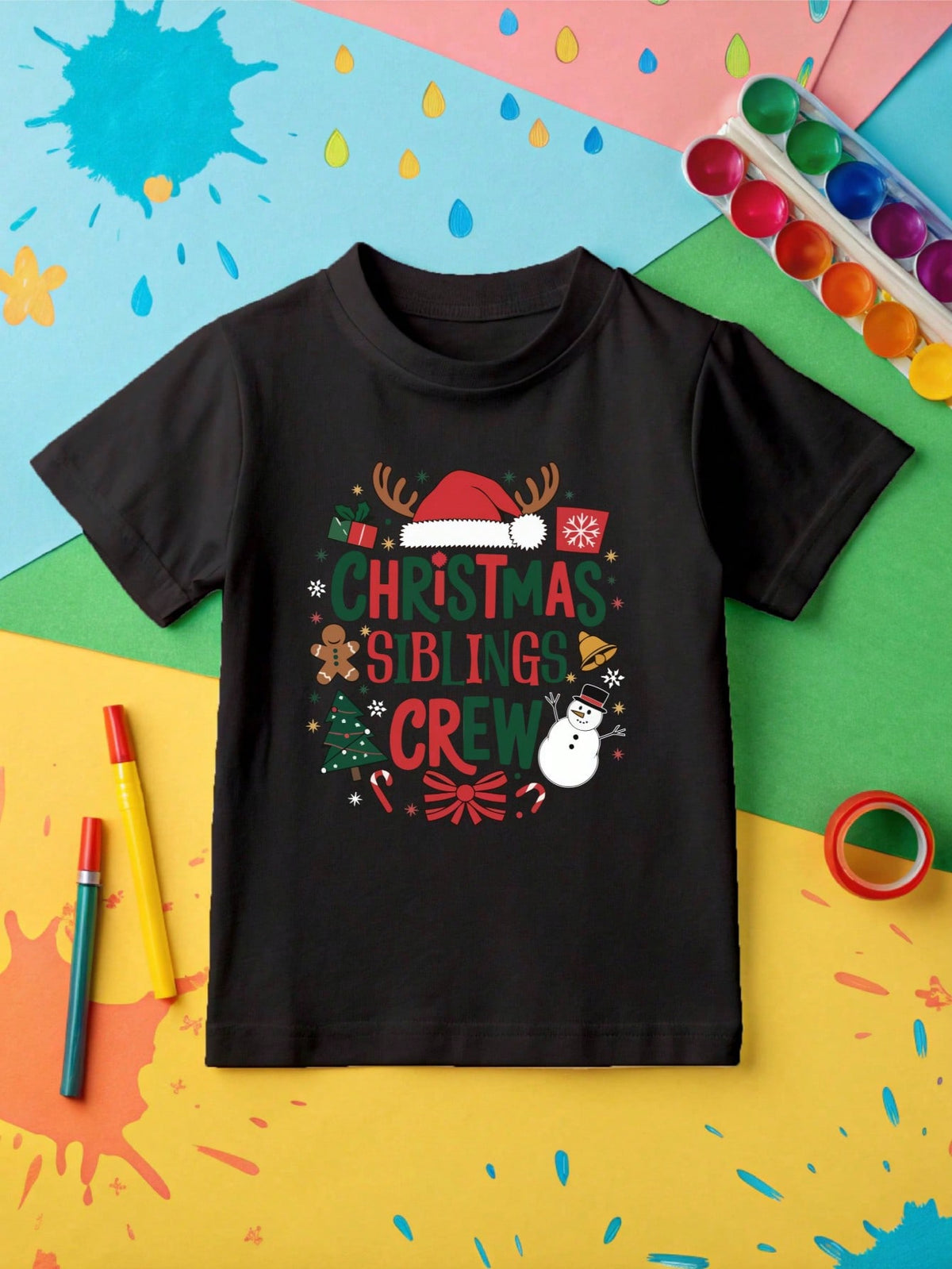 Christmas Siblings Crew Kids T-Shirt