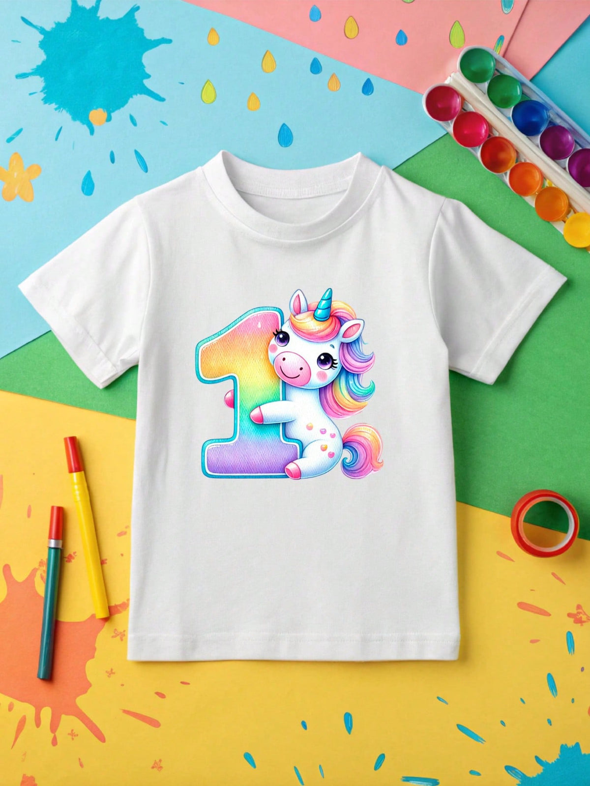 1st Birthday Unicorn Kids Bodysuit
