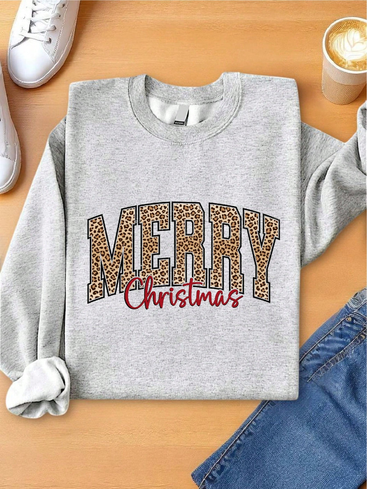 Leopard Merry Christmas Sweatshirt