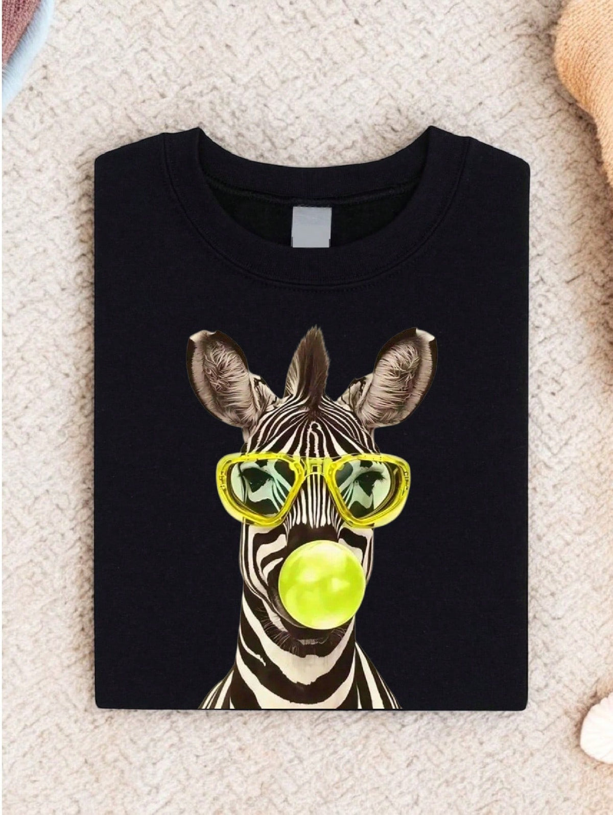 Yellow Bubble Gum Zebra T-Shirt