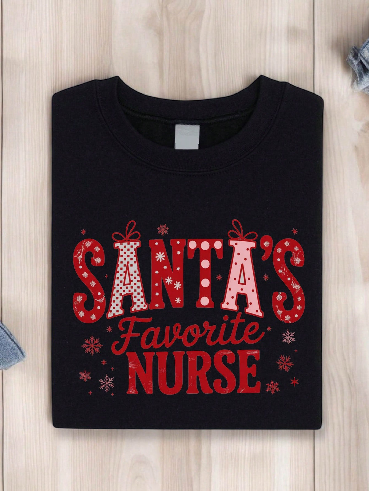 Santa's Favorite Nurse Christmas T-Shirt