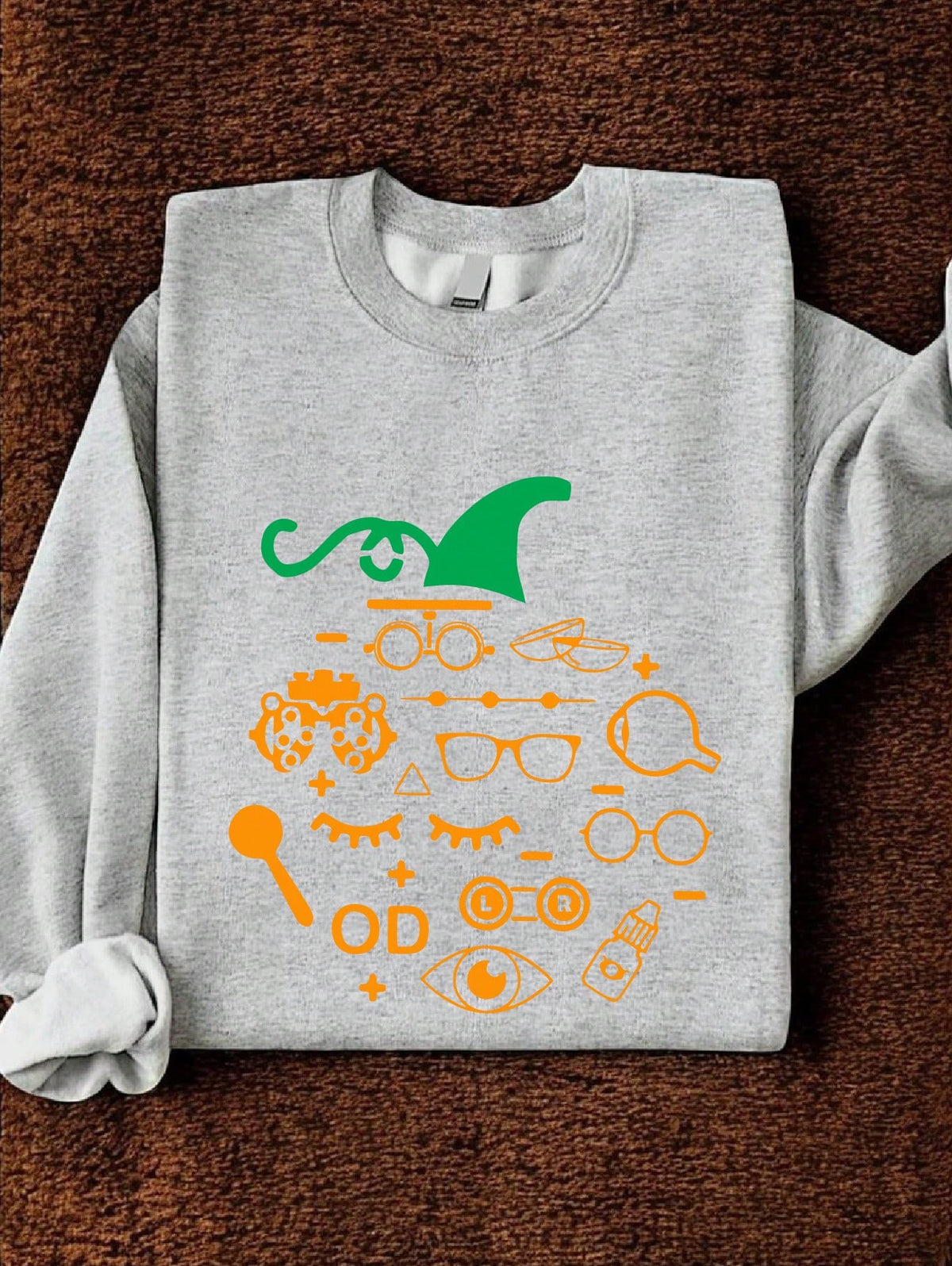 Optometry Glasses Pumpkin Sweatshirt
