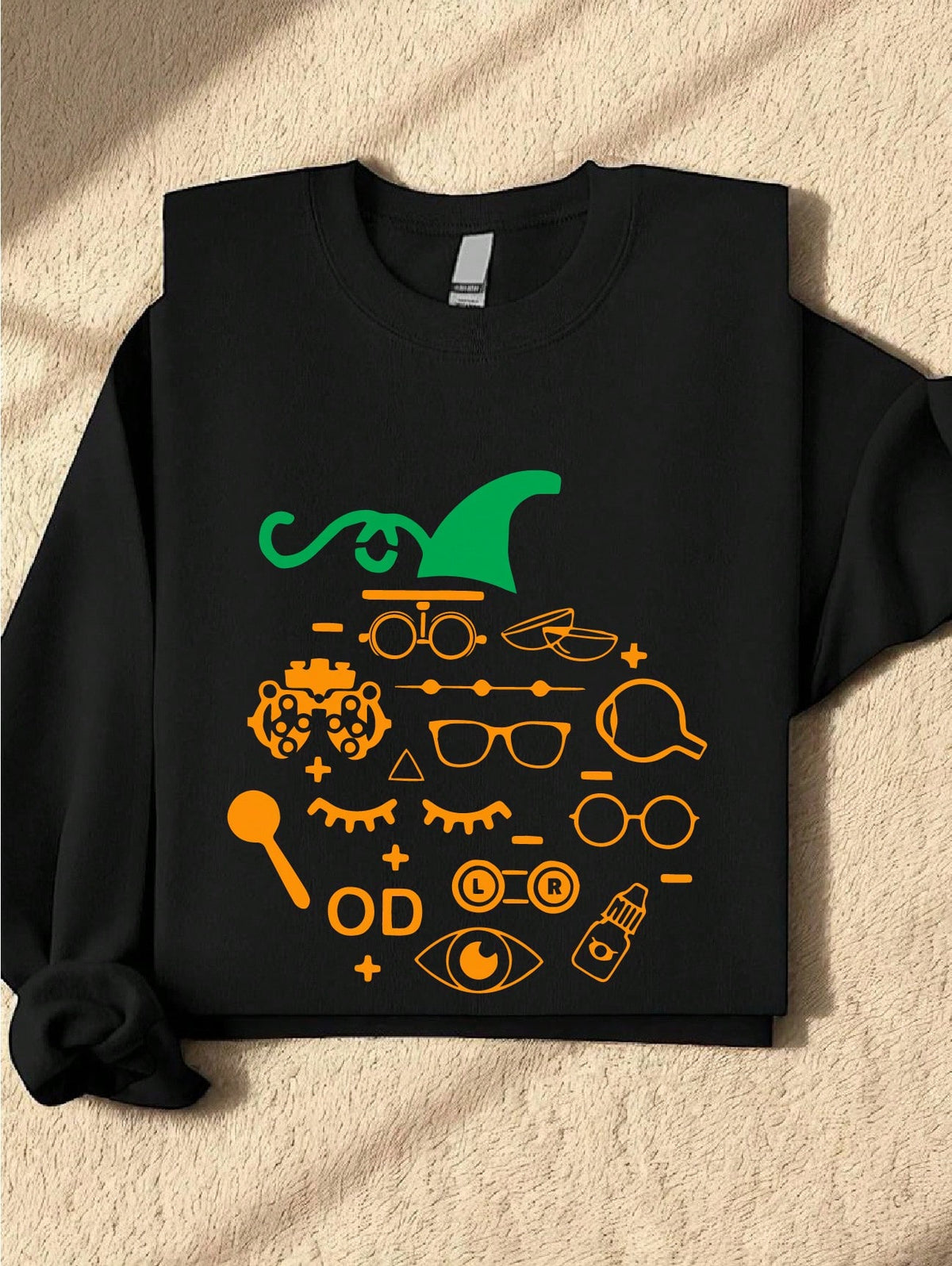 Optometry Glasses Pumpkin Sweatshirt