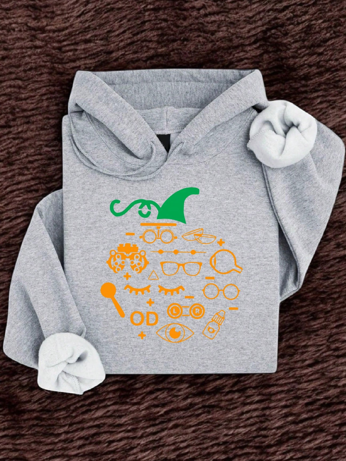 Optometry Glasses Pumpkin Hoodie