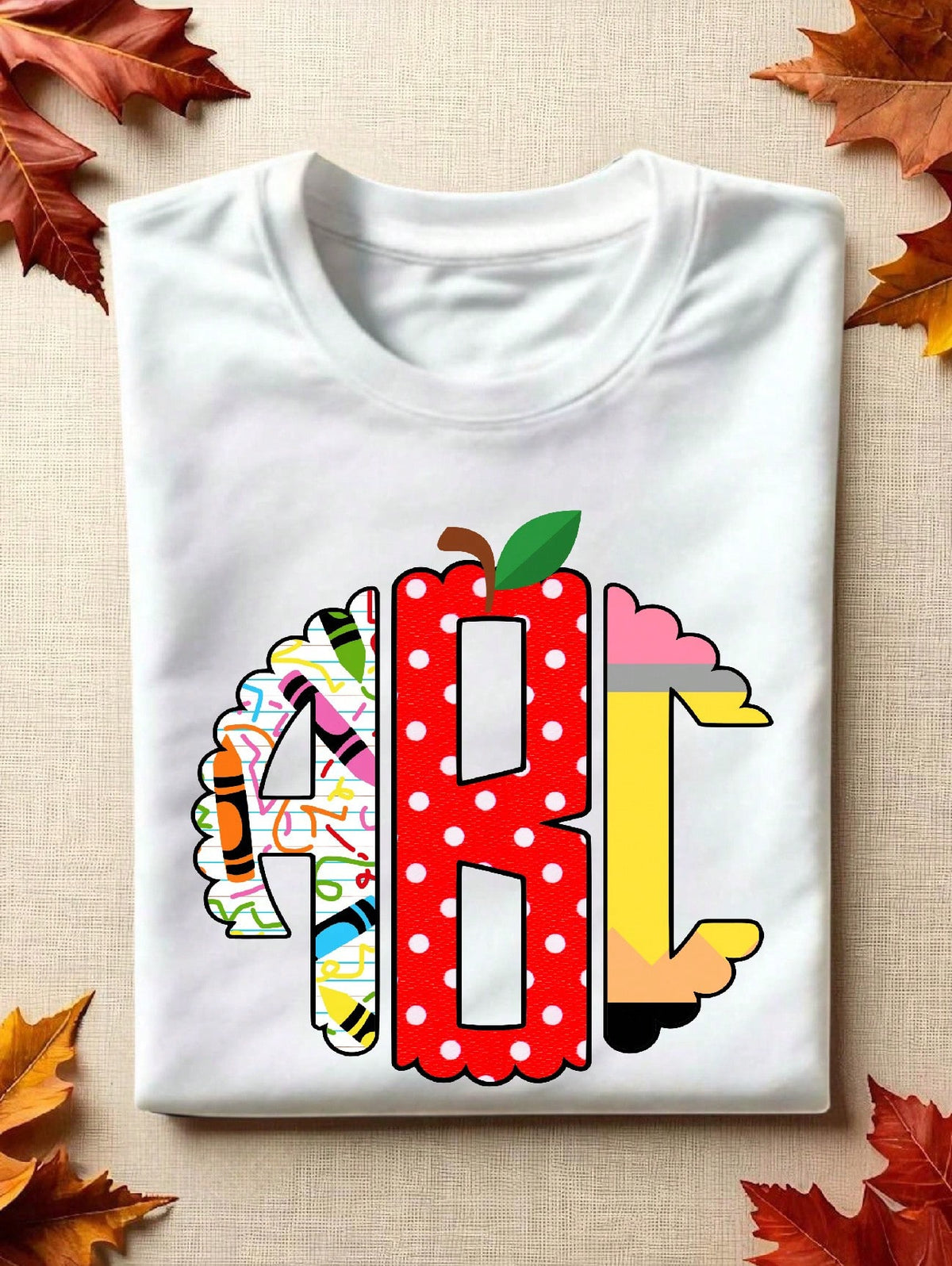 Monogram Letters Back To School T-Shirt