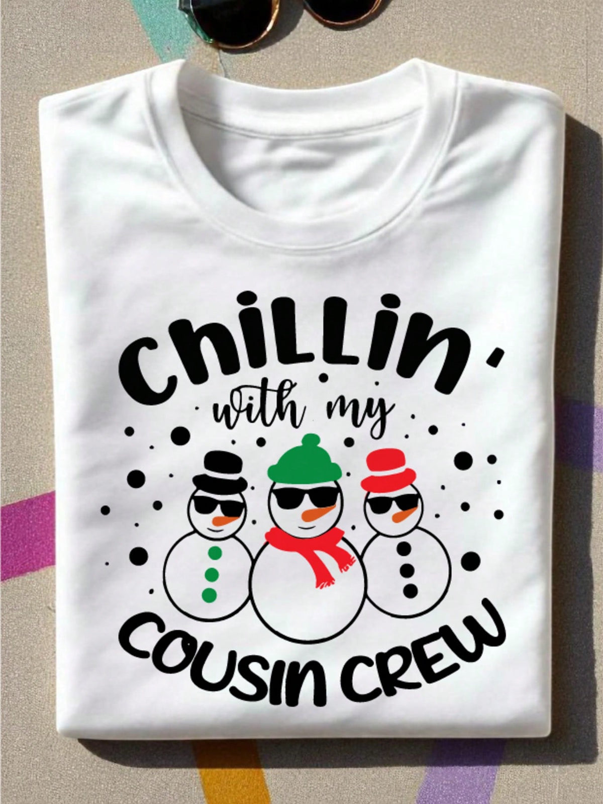 Chillin With My Cousin Crew Christmas T-Shirt