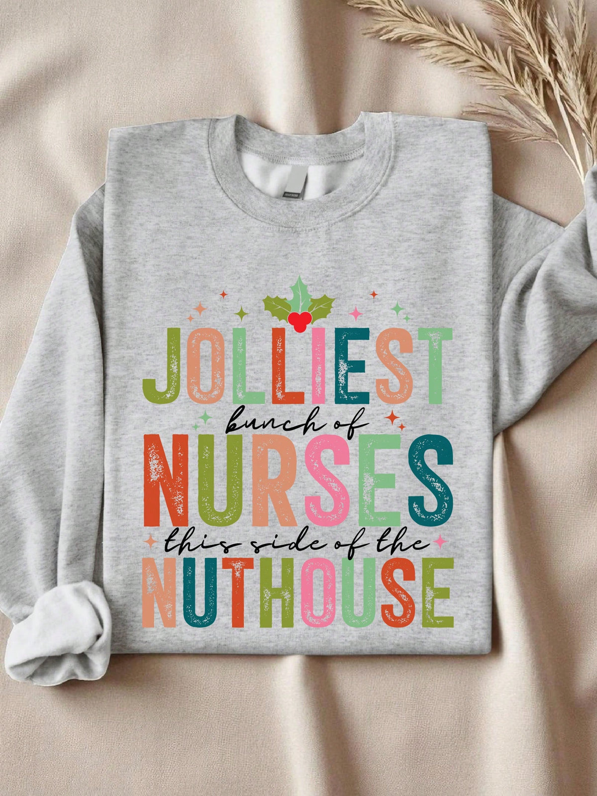 Jolliest Bunch Of Nurses Christmas Sweatshirt