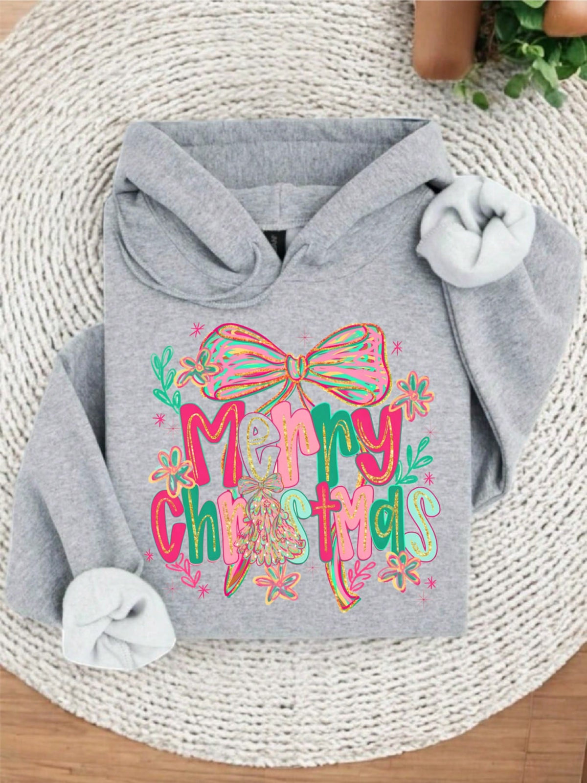 Coquette Merry Christmas Hoodie
