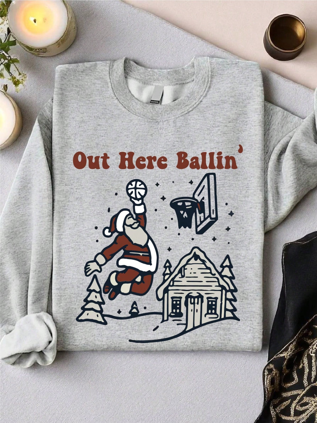 Santa Basketball Sweatshirt