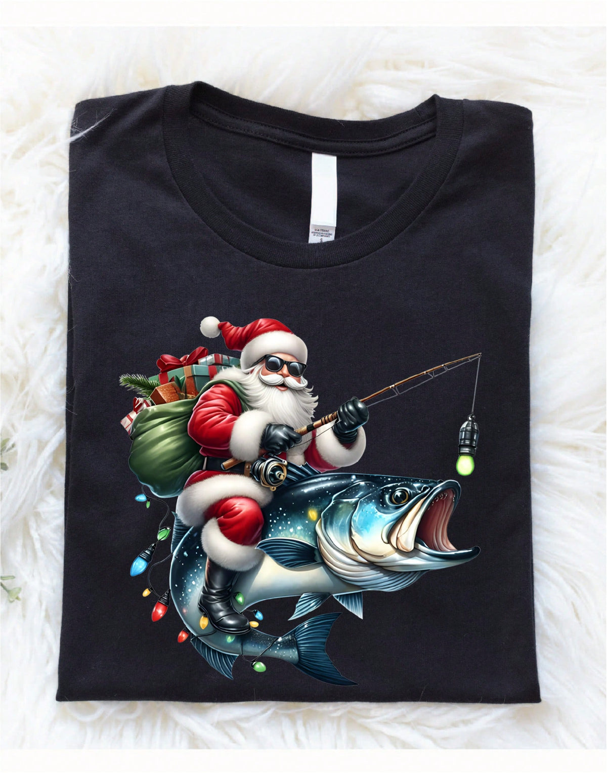 Santa Fishing T-Shirt