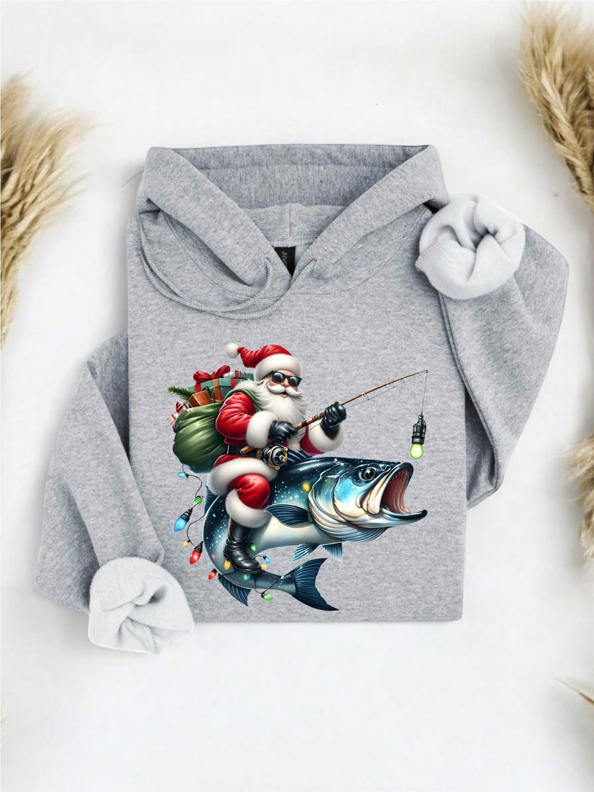 Santa Fishing Hoodie